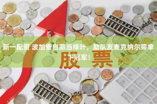 新一配资 波加查自愿当绿叶，助队友麦克纳尔蒂拿下冠军！