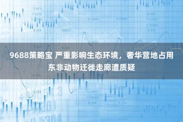 9688策略宝 严重影响生态环境，奢华营地占用东非动物迁徙走廊遭质疑